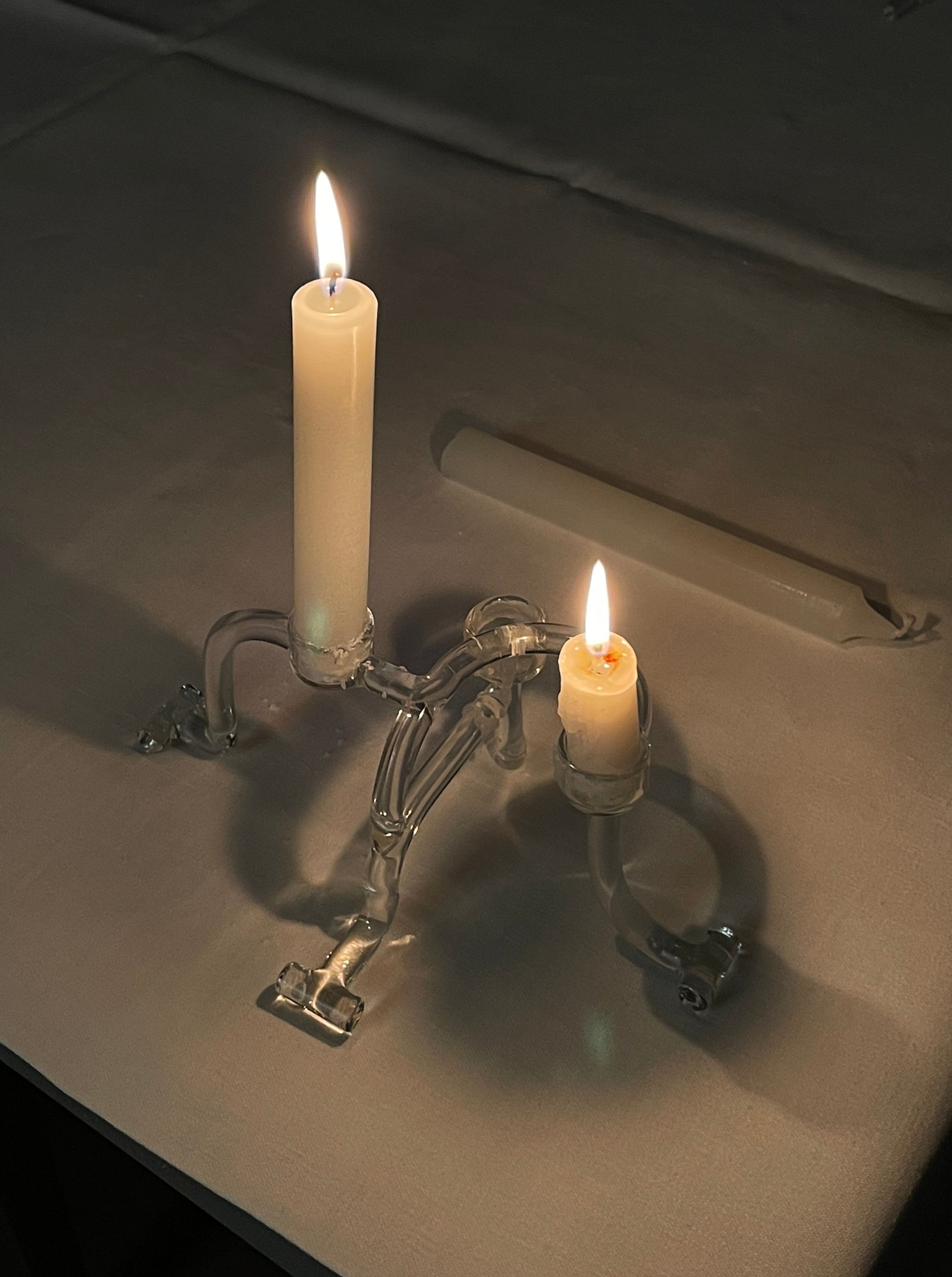 Set of 3 Borosilicate Glass Candle Holders