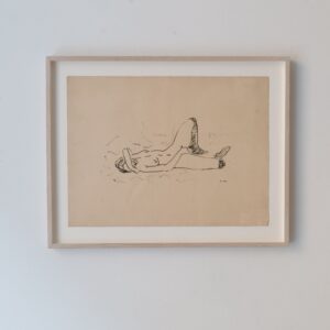 Framed Fauvist Model Sketch