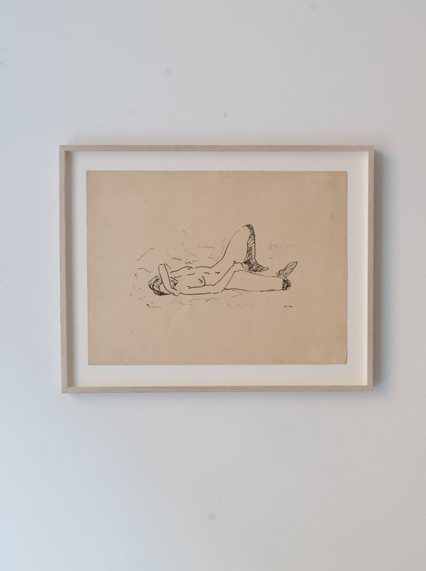 Framed Fauvist Model Sketch