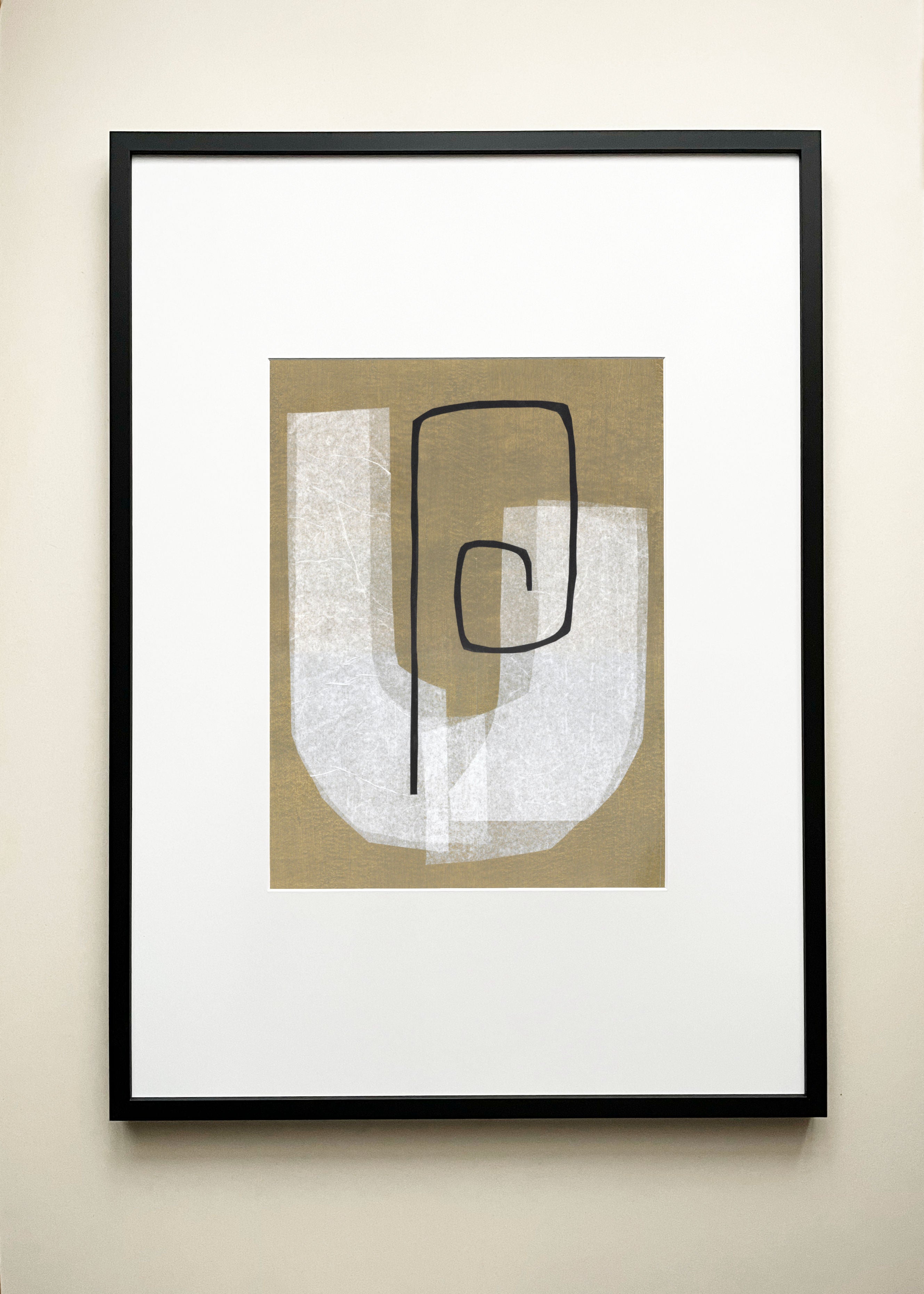 Textured Paper Collage Wall Art - Image 2