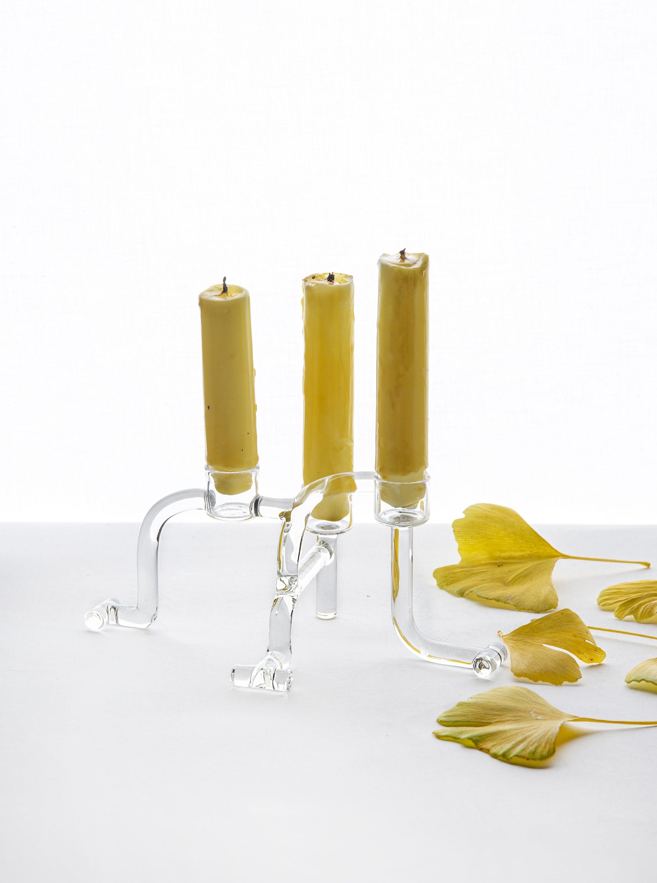 Set of 3 Borosilicate Glass Candle Holders - Image 2