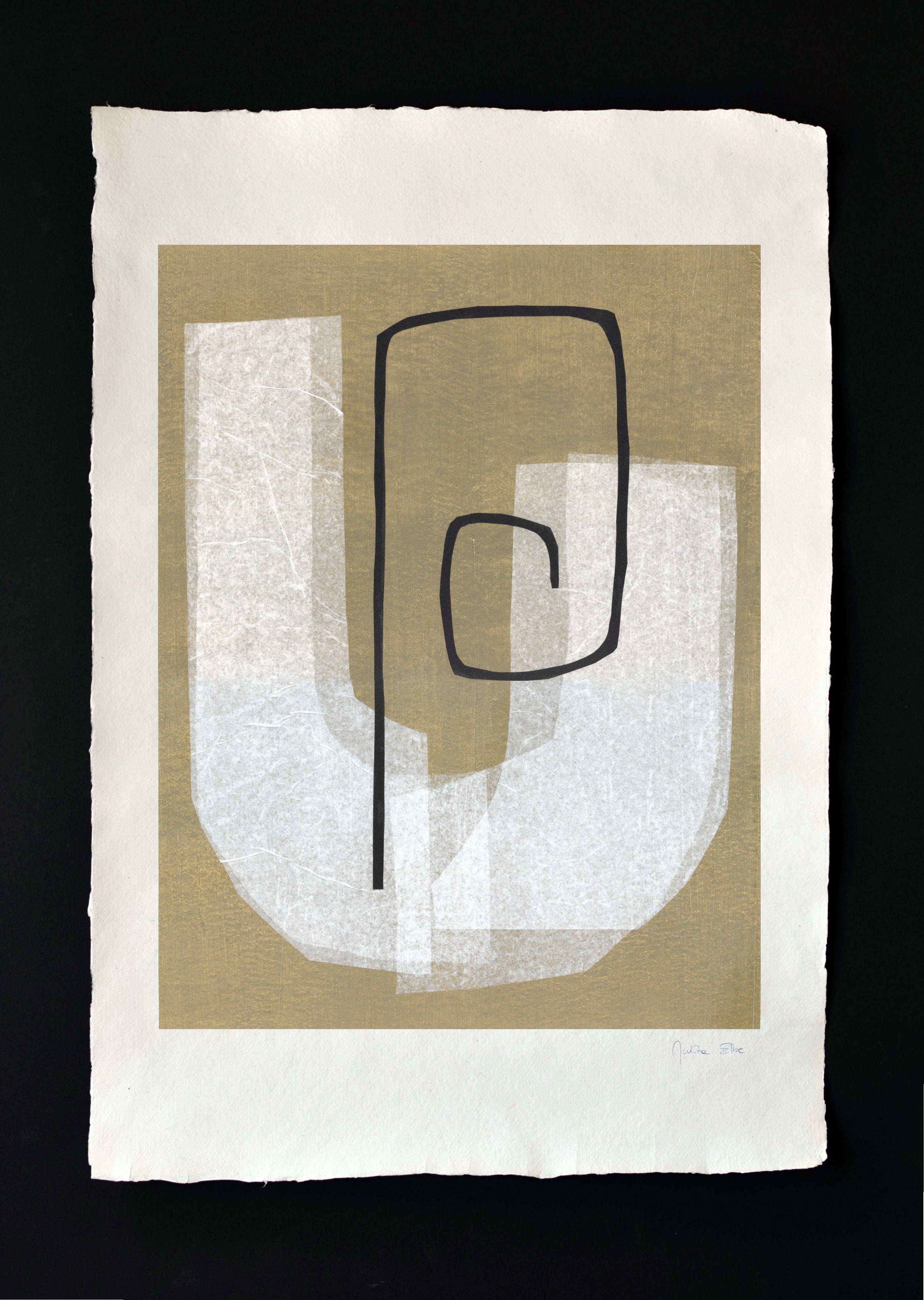 Textured Paper Collage Wall Art - Image 5
