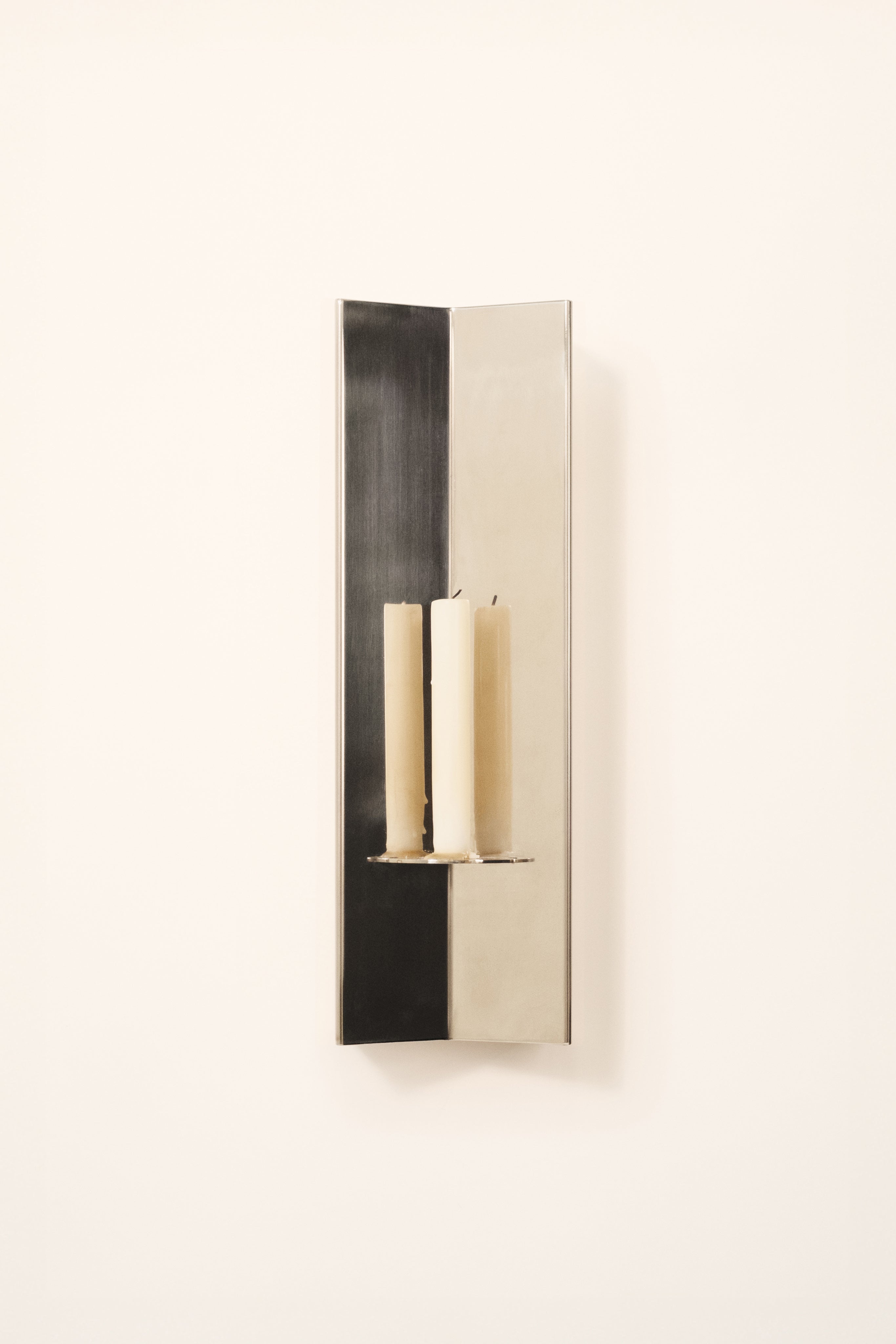 Polished Steel Arrow Candle Holder - Image 3